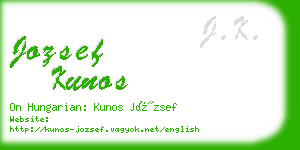 jozsef kunos business card